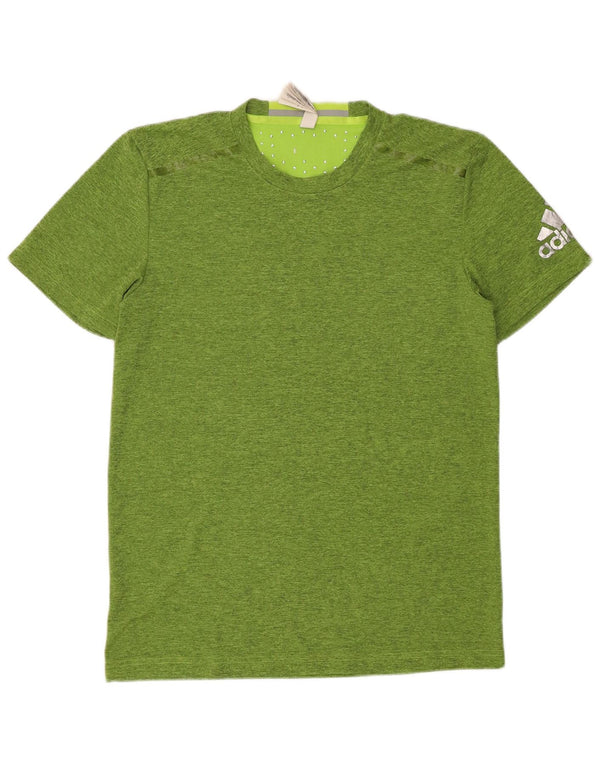 T-shirt da uomo Adidas Top in poliestere chiazzato verde medio