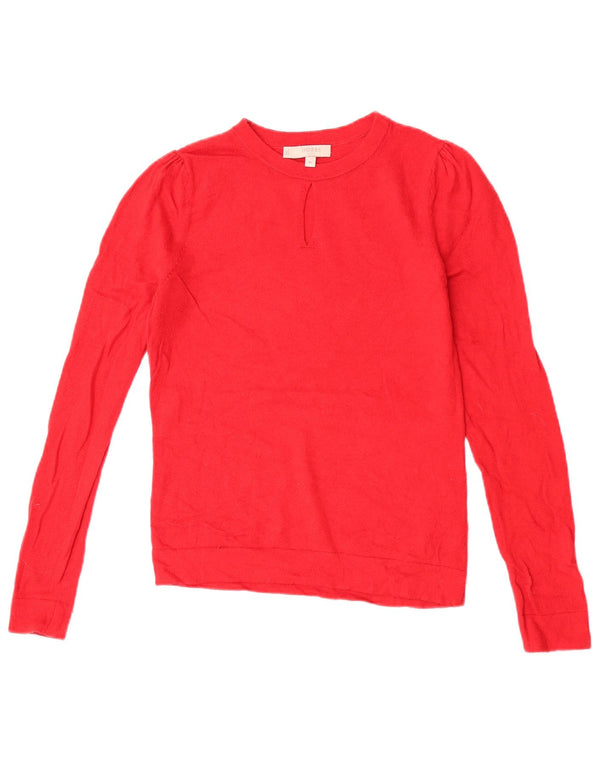 Maglione maglione con scollo a barca da donna Hobbs UK 6 XS rosso viscosa