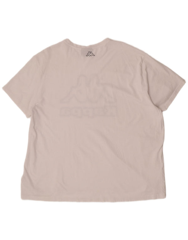 T-shirt grafica da uomo Kappa Top 4XL cotone bianco