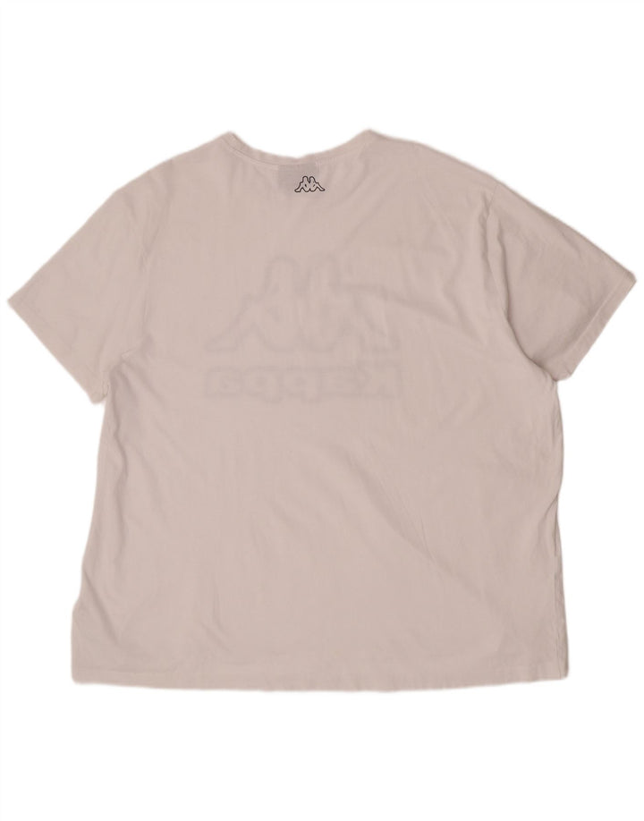 T-shirt grafica da uomo Kappa Top 4XL cotone bianco