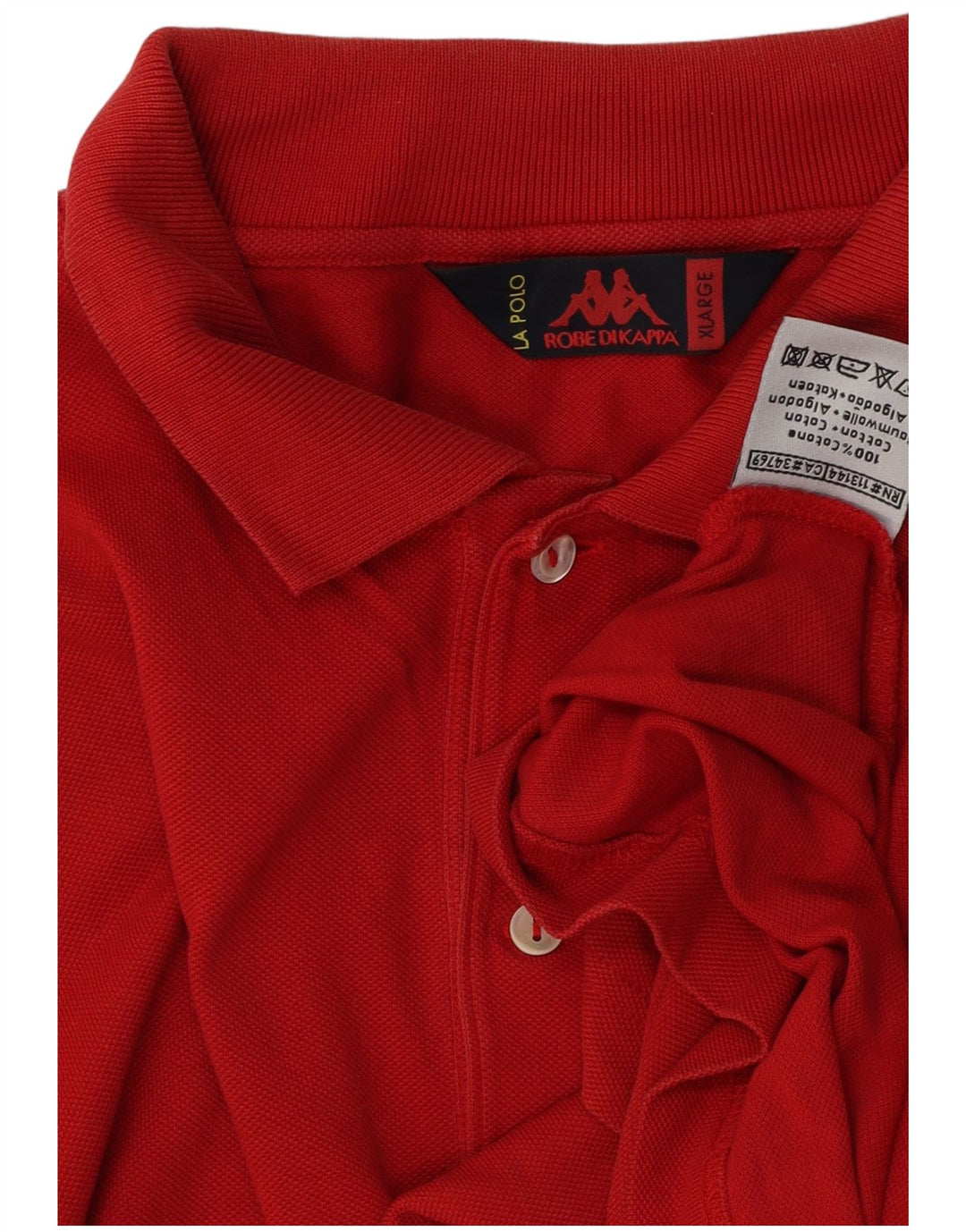 Polo Kappa Uomo XL Rosso Cotone
