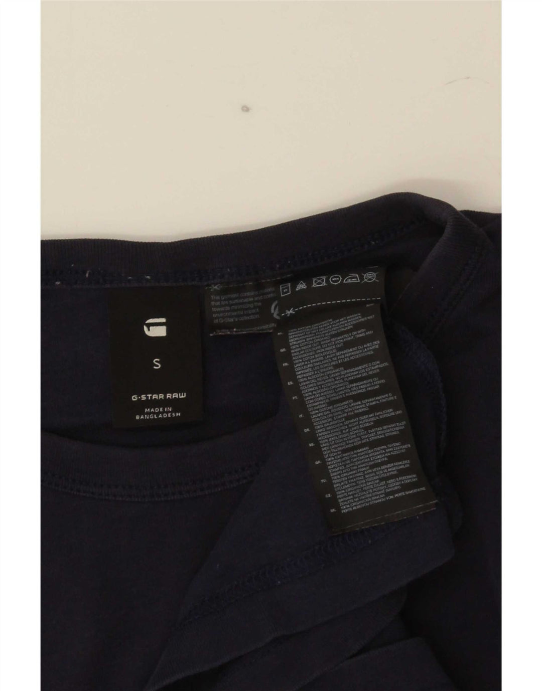 T-shirt grafica da uomo G-Star Top Small in cotone blu navy