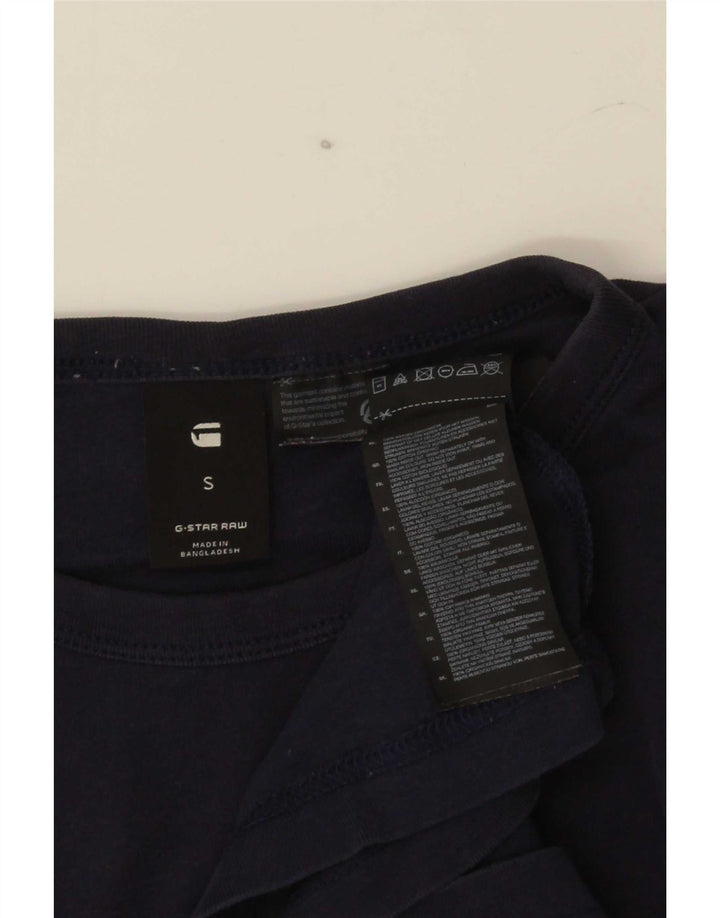 T-shirt grafica da uomo G-Star Top Small in cotone blu navy