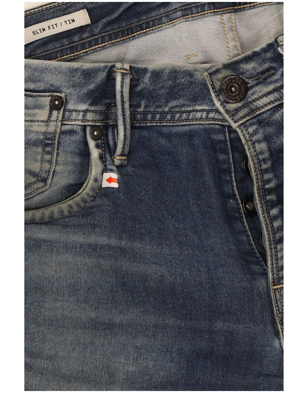 JACK & JONES Jeans Tim Slim da uomo W30 L34 cotone blu