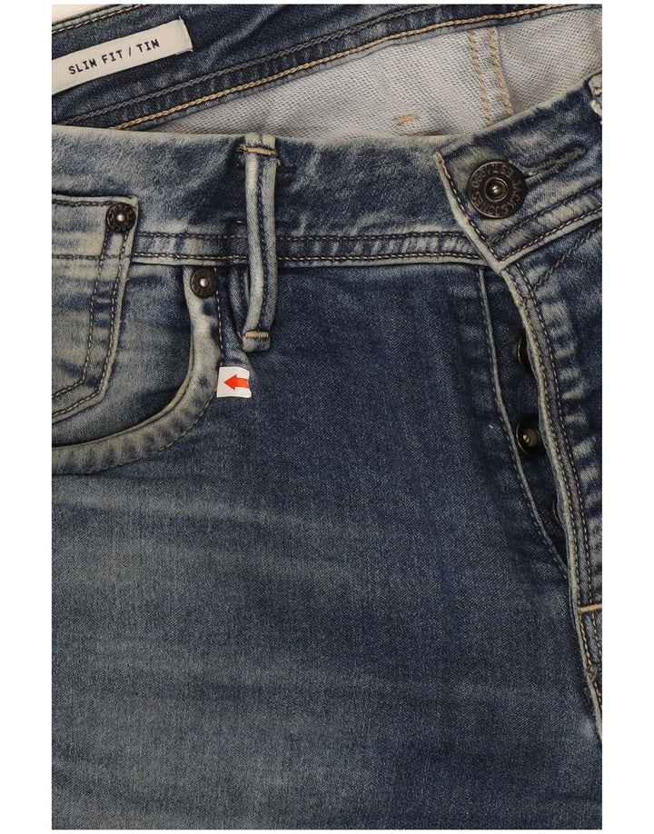 JACK & JONES Jeans Tim Slim da uomo W30 L34 cotone blu