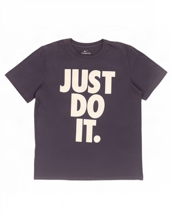 T-shirt grafica da uomo Nike Top in cotone blu navy medio