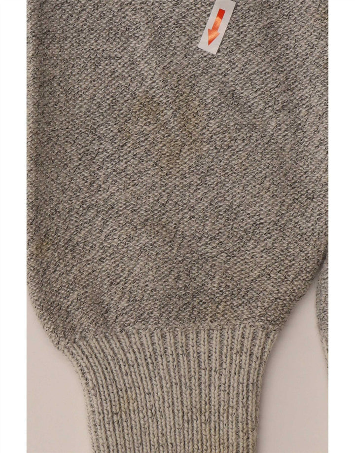 Maglione Marek da uomo con scollo a V grigio medio a righe