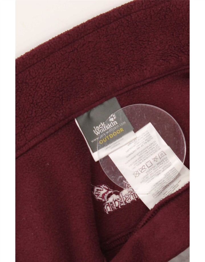 Giacca in pile da donna Jack Wolfskin UK 16 Large Bordeaux Poliestere