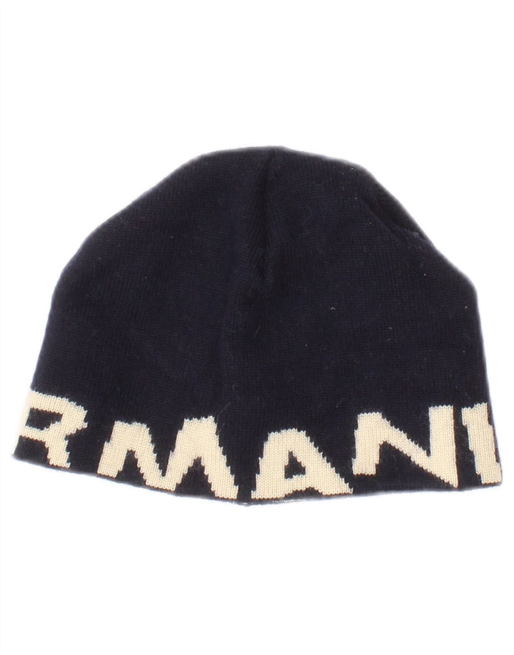 Cappello a cuffia in maglia grafica da ragazzo Armani Junior Taglia unica Blu navy Colorblock