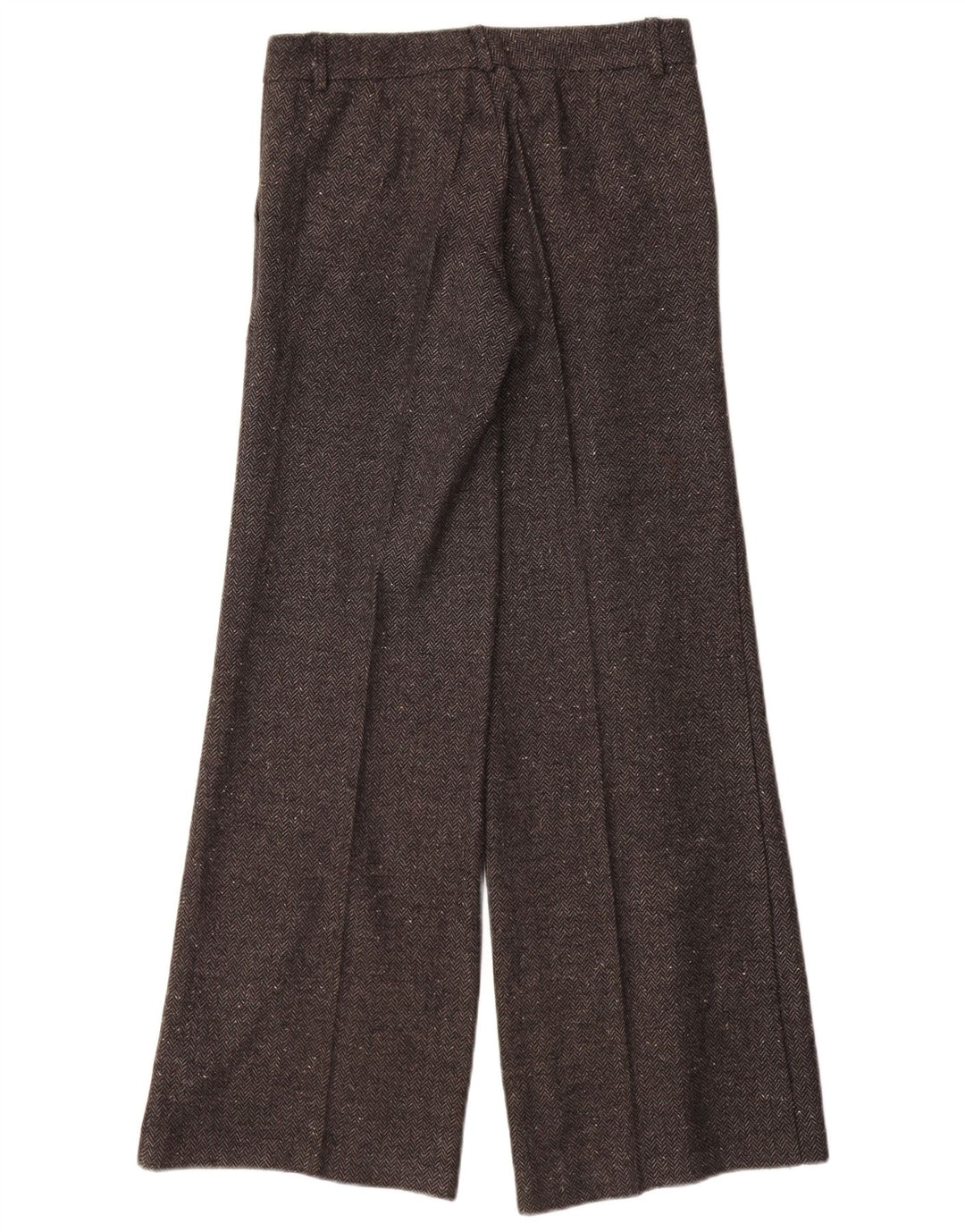 Pantaloni casual da donna VINTAGE IT 40 Small W28 L32 Grigio a spina di pesce