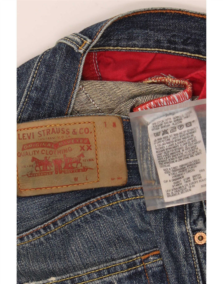 Jeans Levi's da uomo a gamba larga effetto consumato W29 L34 cotone blu