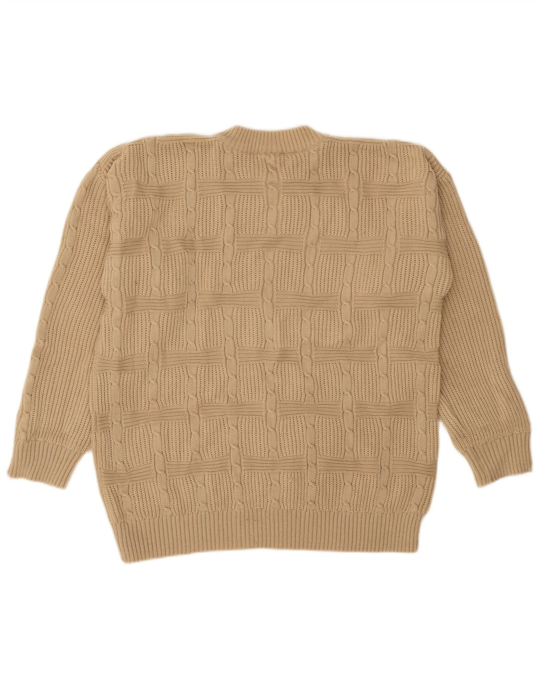 Maglione girocollo da uomo vintage IT 50 Acrilico beige medio