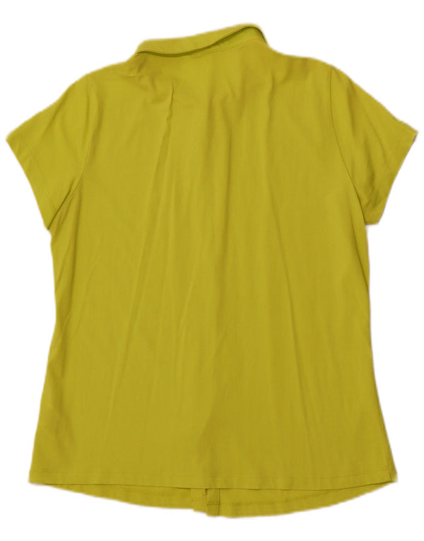 WHITE STUFF Camicia a maniche corte da donna Camicetta UK 14 Cotone verde medio