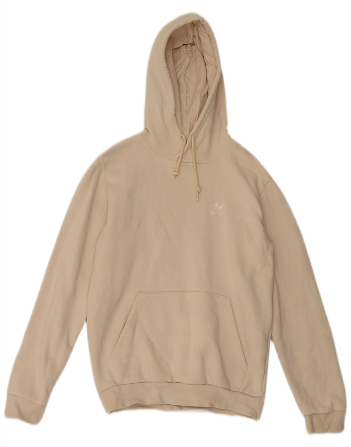 Felpa con cappuccio da uomo Adidas piccola in cotone beige
