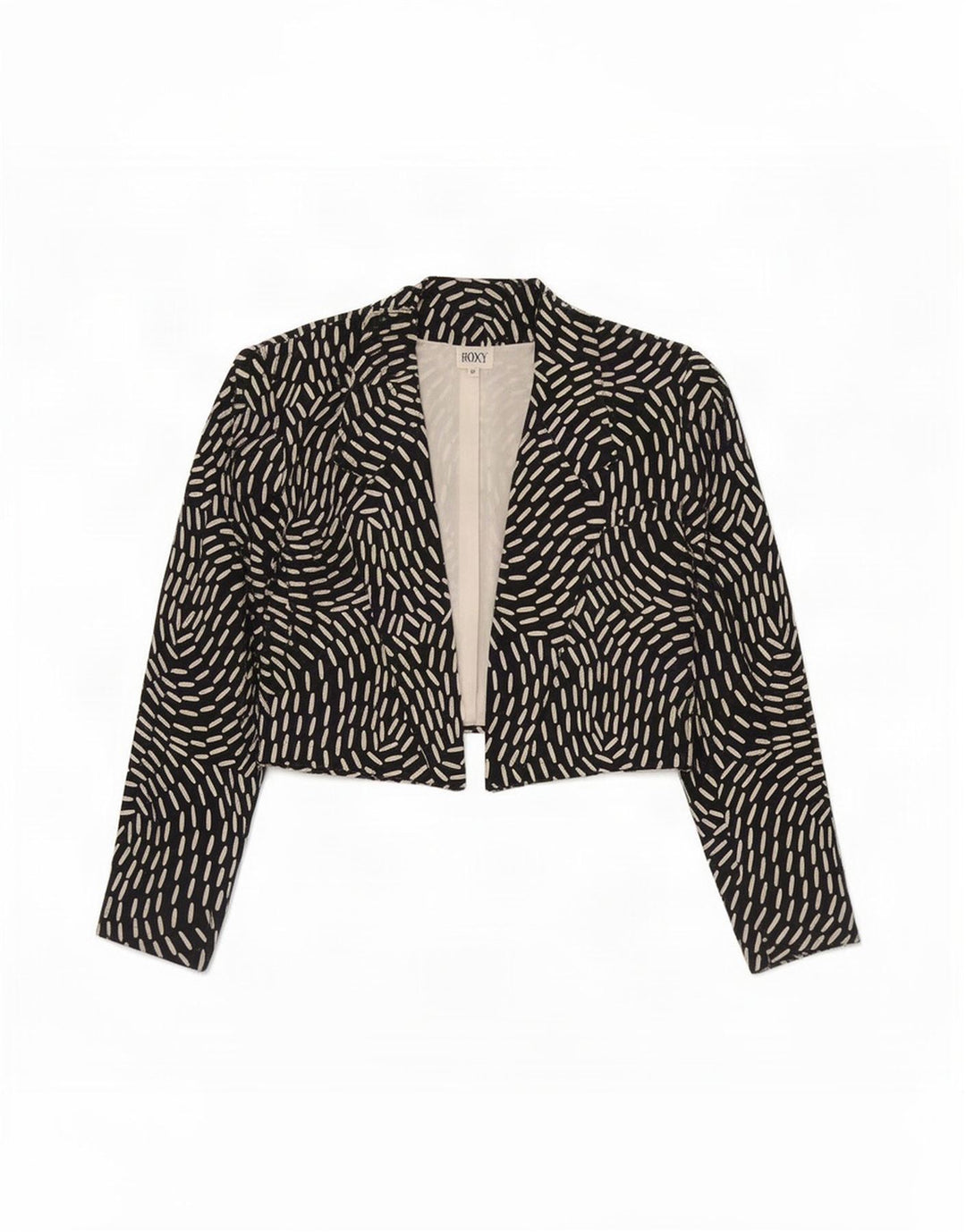 Giacca Bolero da donna con motivo astratto Roxy EU 40 seta media nera