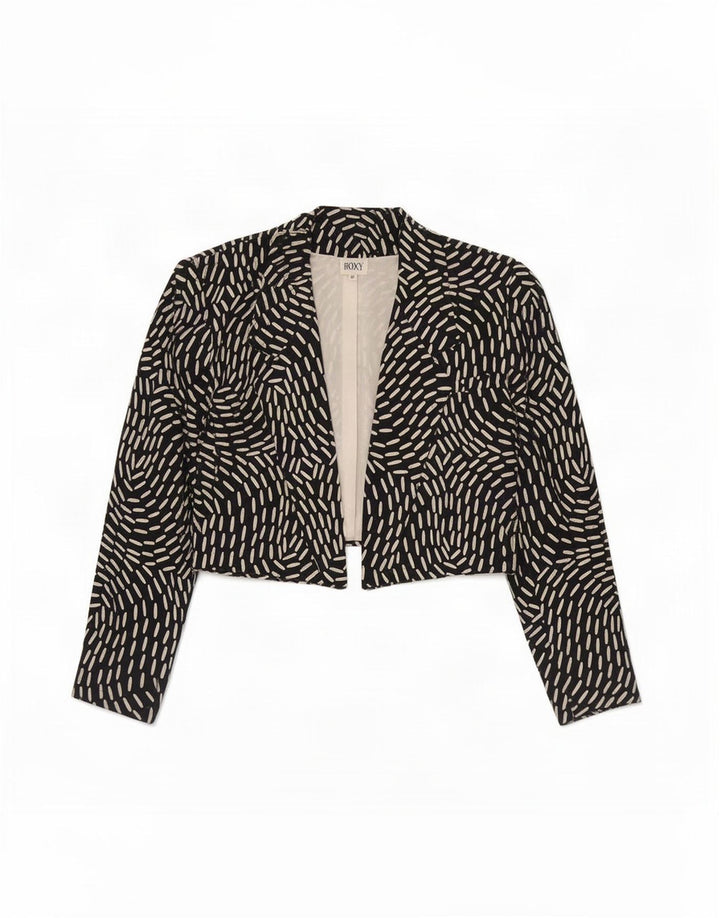 Giacca Bolero da donna con motivo astratto Roxy EU 40 seta media nera