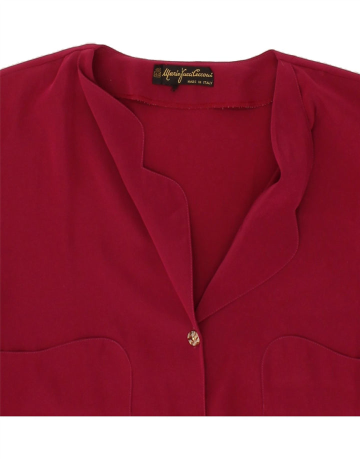 MARIO PUCCI CECCONI Womens Shirt Blouse IT 48 XL Pink Polyester Vintage Mario Pucci Cecconi and Second-Hand Mario Pucci Cecconi from Messina Hembry 