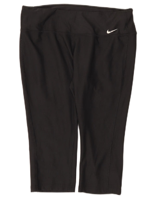 Leggings Nike Capri da donna UK 14 grandi sportivi in poliestere nero
