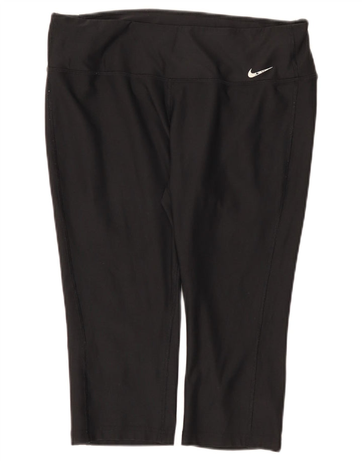 Leggings Nike Capri da donna UK 14 grandi sportivi in poliestere nero