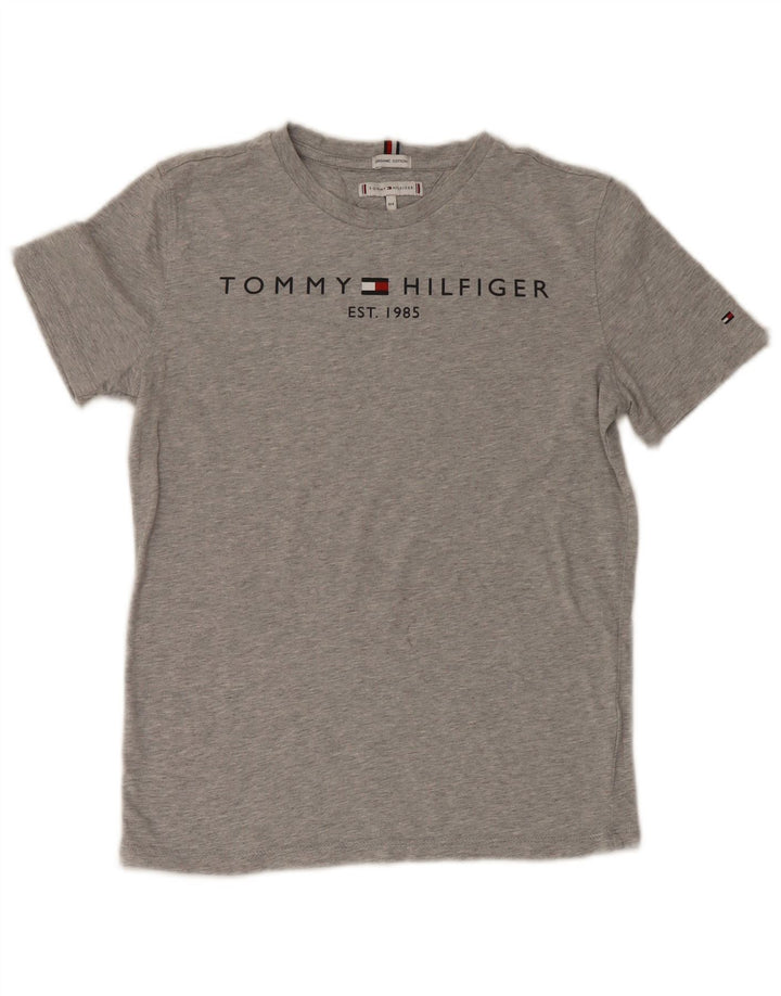 T-shirt grafica normale da ragazzo Tommy Hilfiger Top 11-12 anni grigia