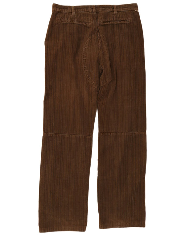 Pantaloni dritti in velluto a coste da uomo Calvin Klein W33 L33 in cotone marrone