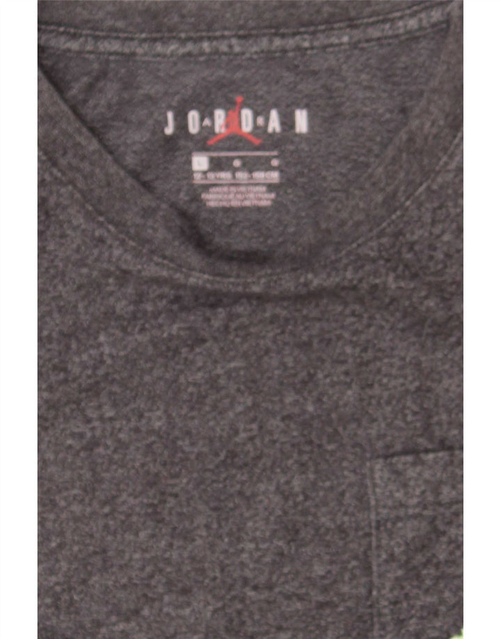 T-shirt Jordan da ragazzo, 12-13 anni, grande, grigia chiazzata