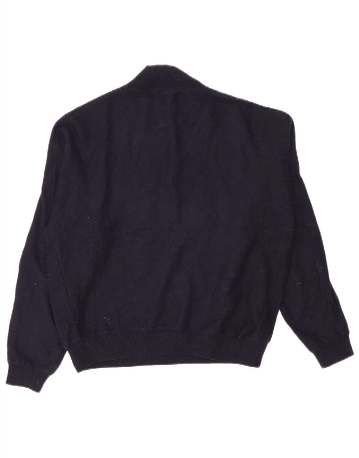 Maglione maglione a collo alto da donna Zara UK 14 nylon blu navy medio