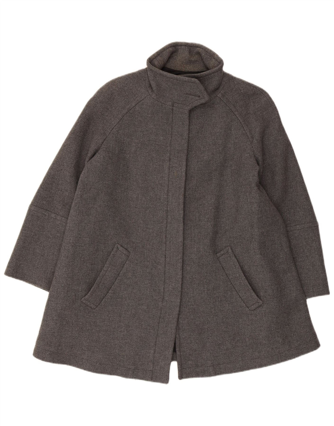 Cappotto Zara da donna UK 16 grande in lana grigia