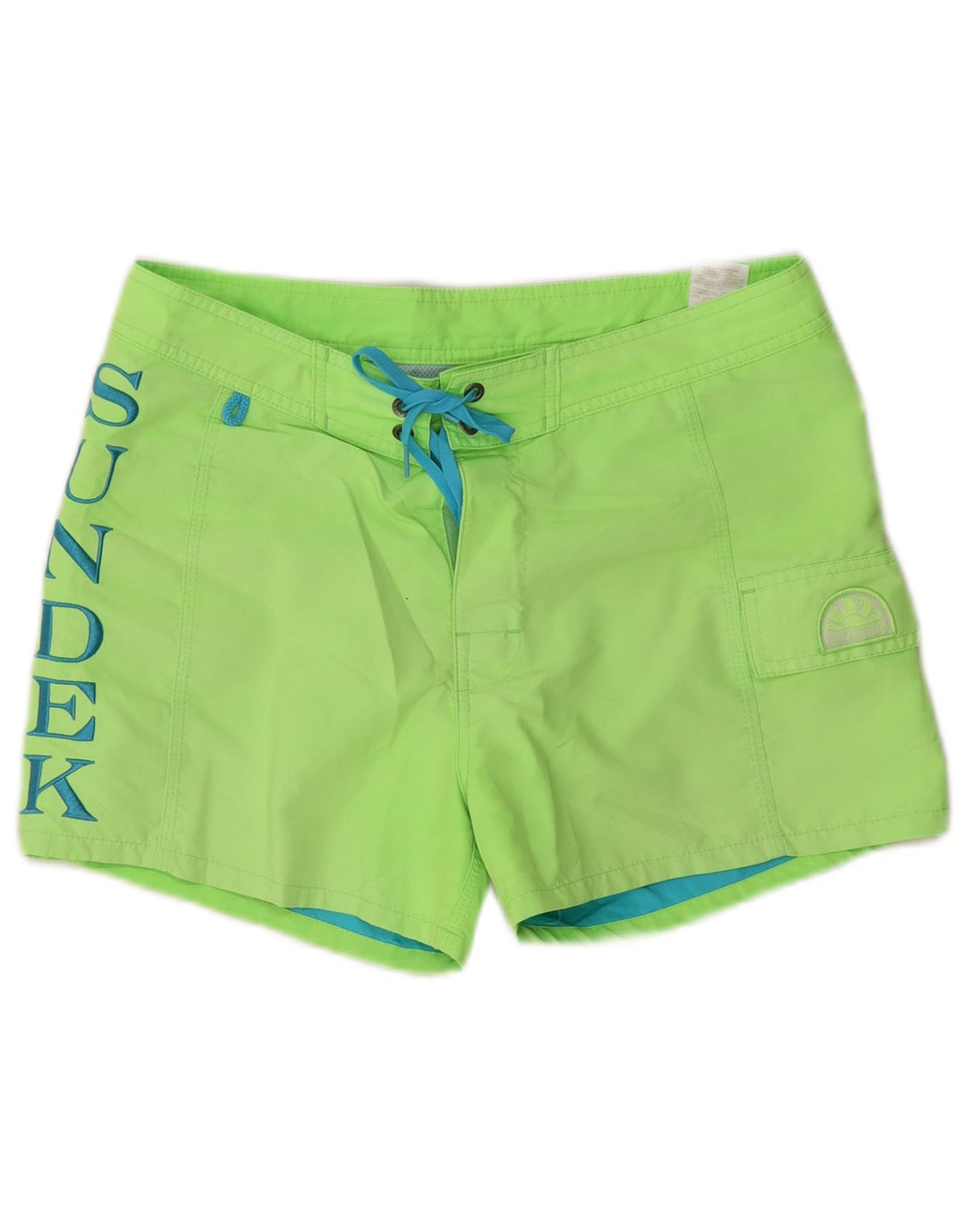 Pantaloncini da bagno grafici da uomo Sundek poliestere verde medio