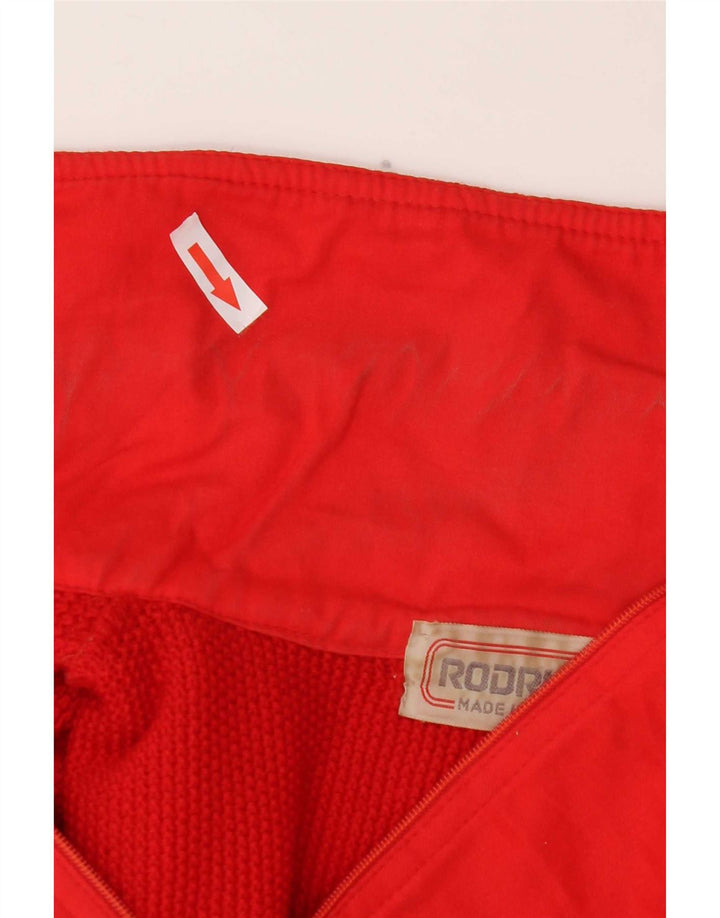 Maglione da uomo Rodrigo Anorak con zip e collo IT 50 Medium Red New Wool