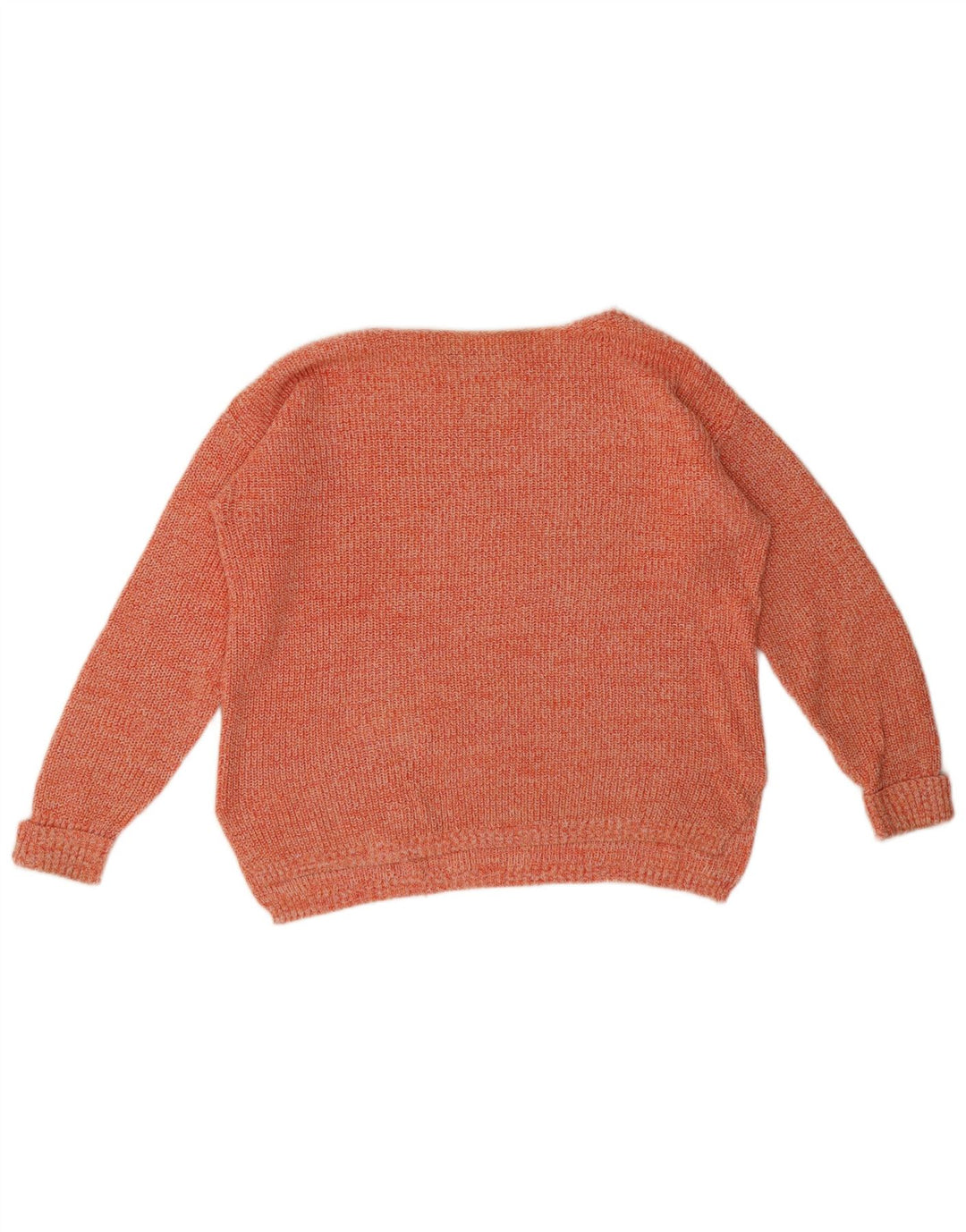 Maglione da donna Marks & Spencer con scollo a barca UK 14 Medio arancione screziato