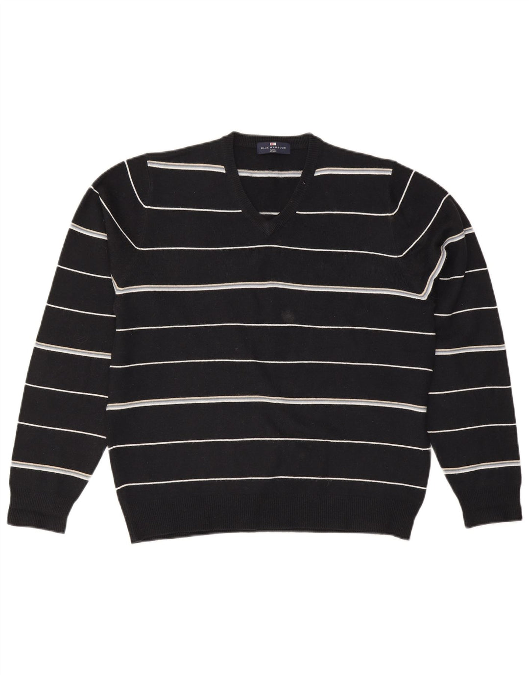 Maglione da uomo con scollo a V blu Harbour Marks & Spencer blu navy medio
