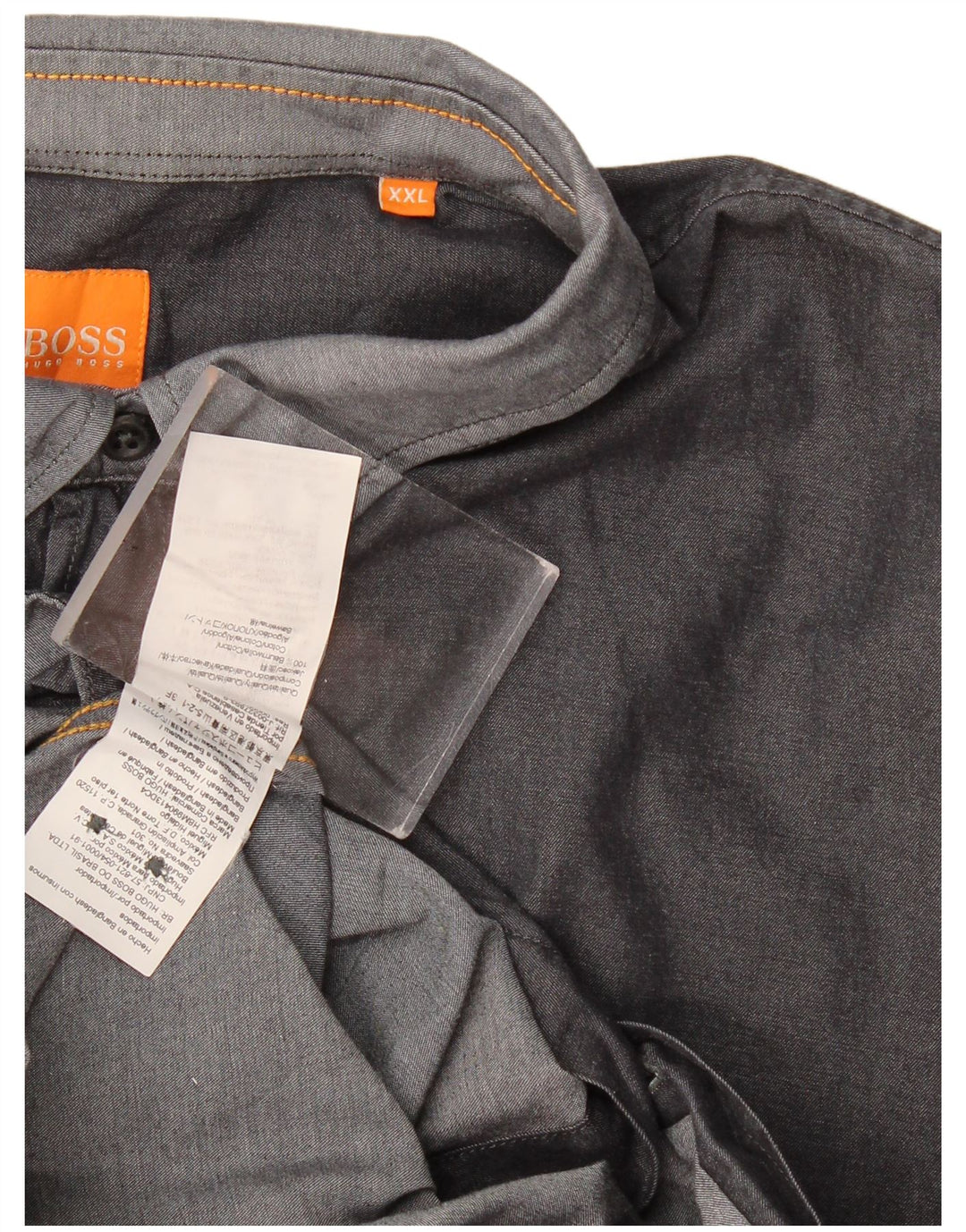 Camicia da uomo Hugo Boss 2XL cotone grigio