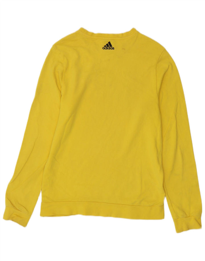 Felpa grafica da uomo Adidas Maglione giallo medio
