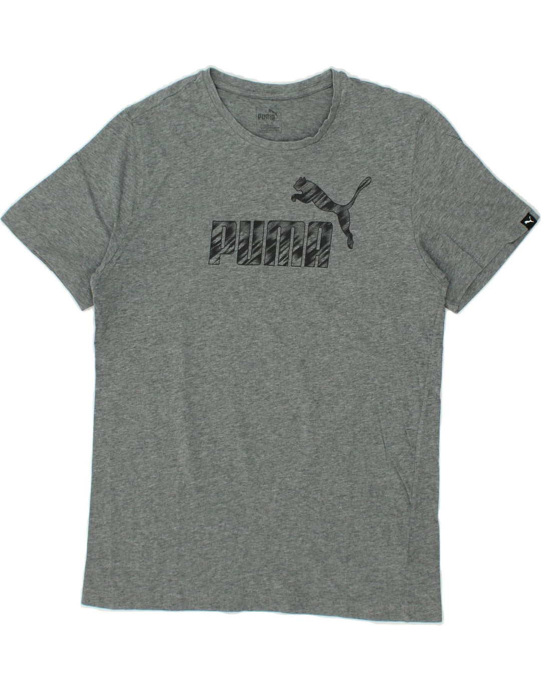 PUMA Mens Graphic T-Shirt Top Large Grey Cotton Vintage Puma and Second-Hand Puma from Messina Hembry 