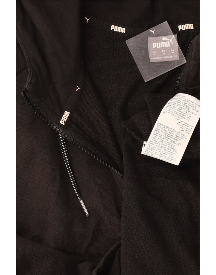 Maglione con cappuccio e zip da donna Puma UK 14 Cotone grigio medio