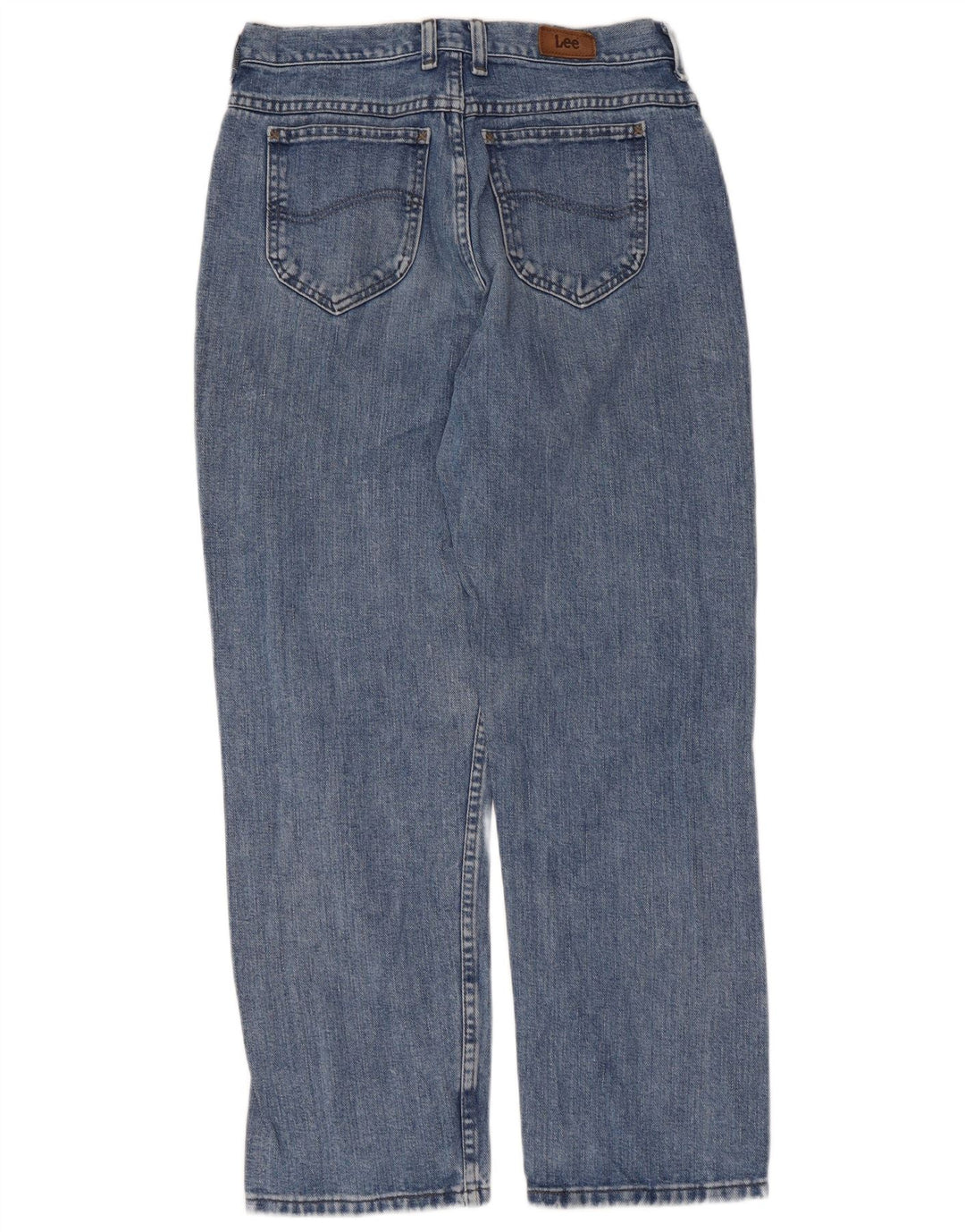 Jeans dritti Petite da donna Lee US 6 medi W28 L28 cotone blu