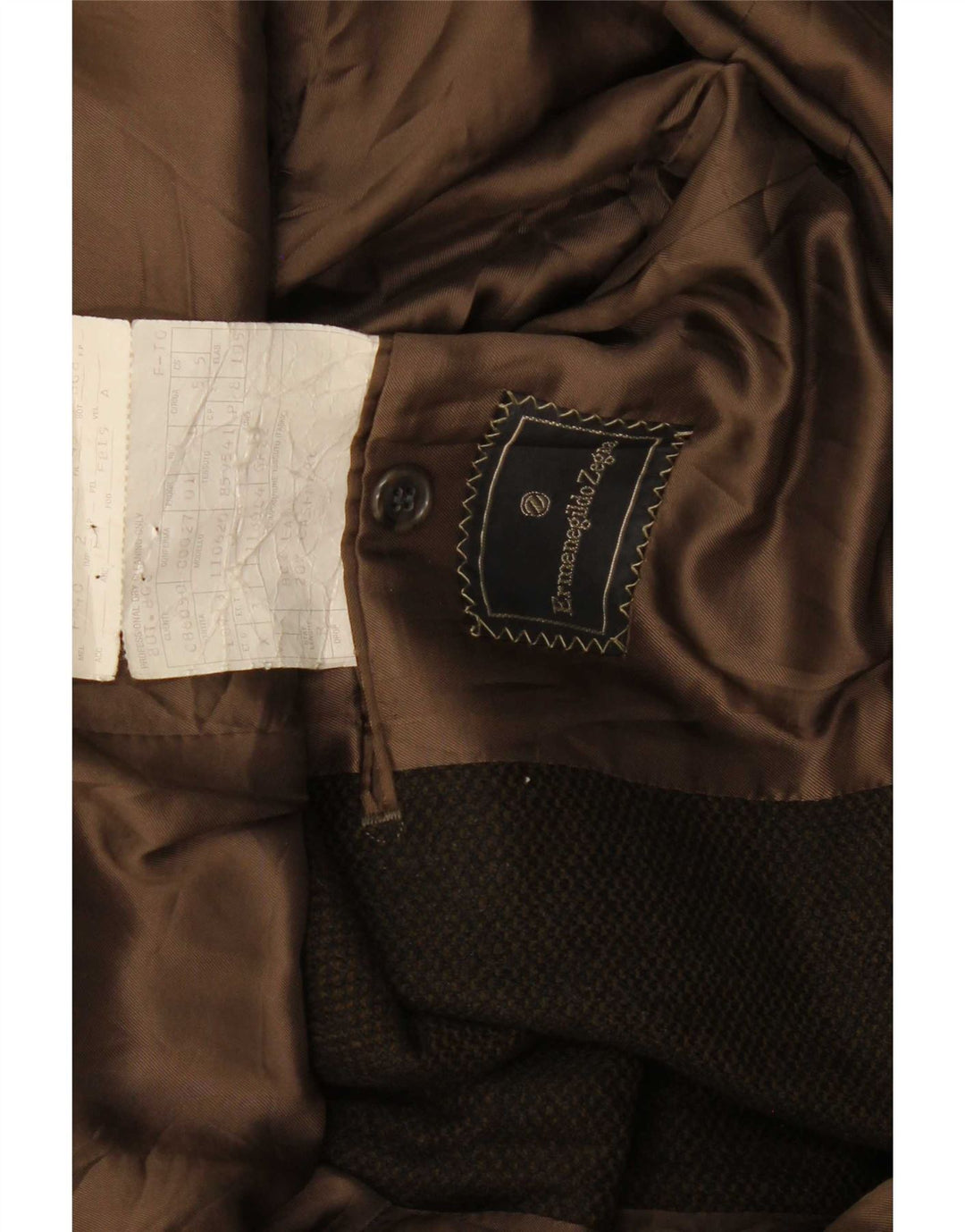 Giacca blazer da uomo a 2 bottoni Ermenegildo Zegna UK 38 lana kaki media