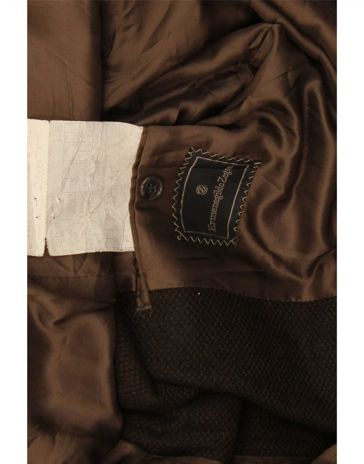 Giacca blazer da uomo a 2 bottoni Ermenegildo Zegna UK 38 lana kaki media