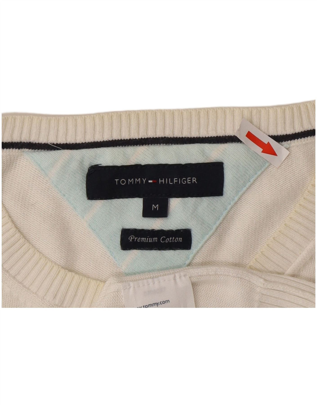 Maglione maglione girocollo da uomo Tommy Hilfiger cotone bianco medio