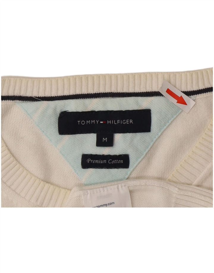 Maglione maglione girocollo da uomo Tommy Hilfiger cotone bianco medio