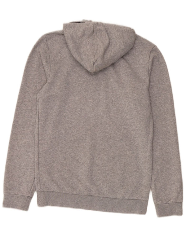 Maglione con cappuccio grafico da uomo Adidas UK 34/36 piccolo cotone chiazzato grigio