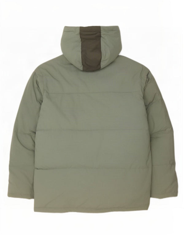 Giacca imbottita con cappuccio Fila da uomo UK 44 2XL Poliammide color block verde