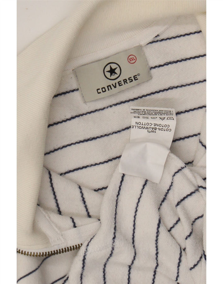 Giacca da tuta da uomo CONVERSE 2XL cotone a righe bianche