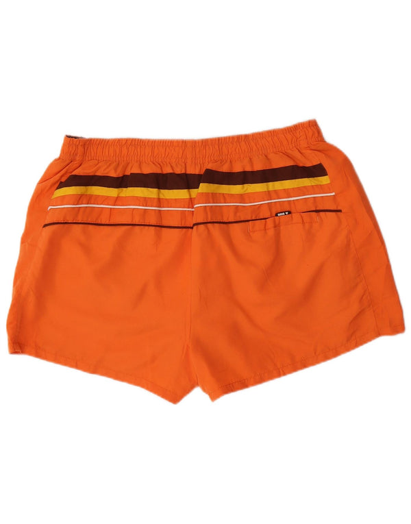 Brugi Mens Swimming Shorts XL Orange Striped Sports