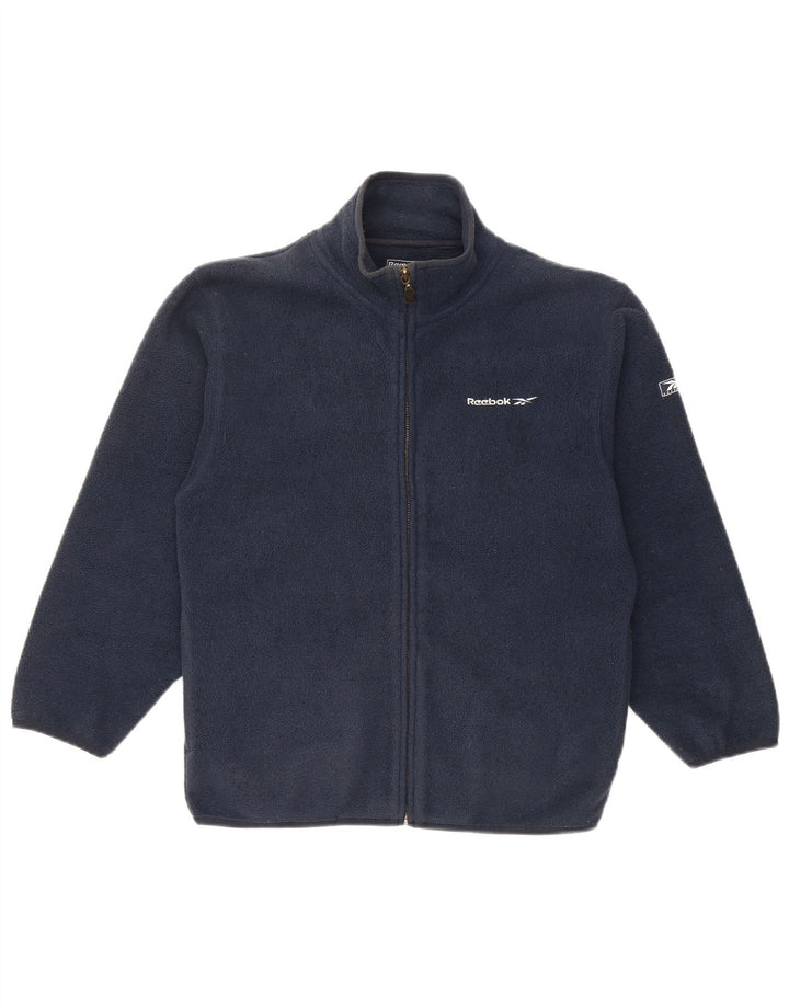 Giacca in pile Reebok da bambino 10-11 anni in poliestere blu navy