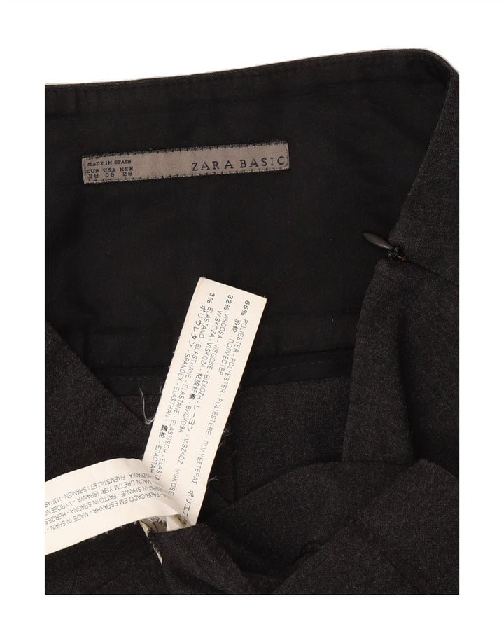 ZARA Womens Pencil Skirt EU 38 Small W28 Grey Polyester Vintage Zara and Second-Hand Zara from Messina Hembry 