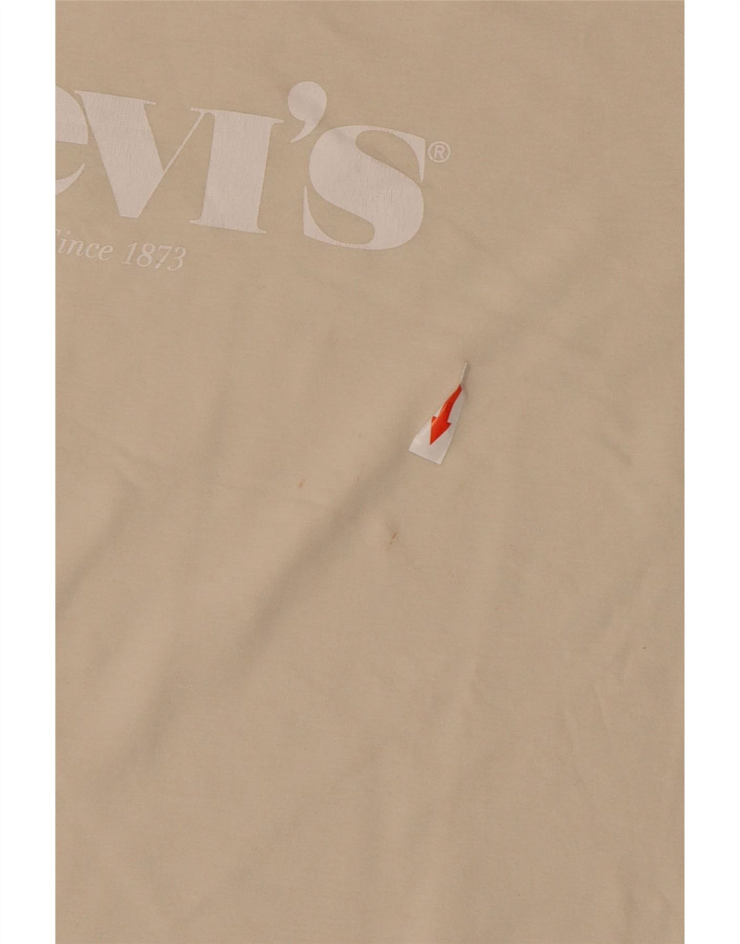 T-shirt grafica da donna Levi's Top grande in cotone beige