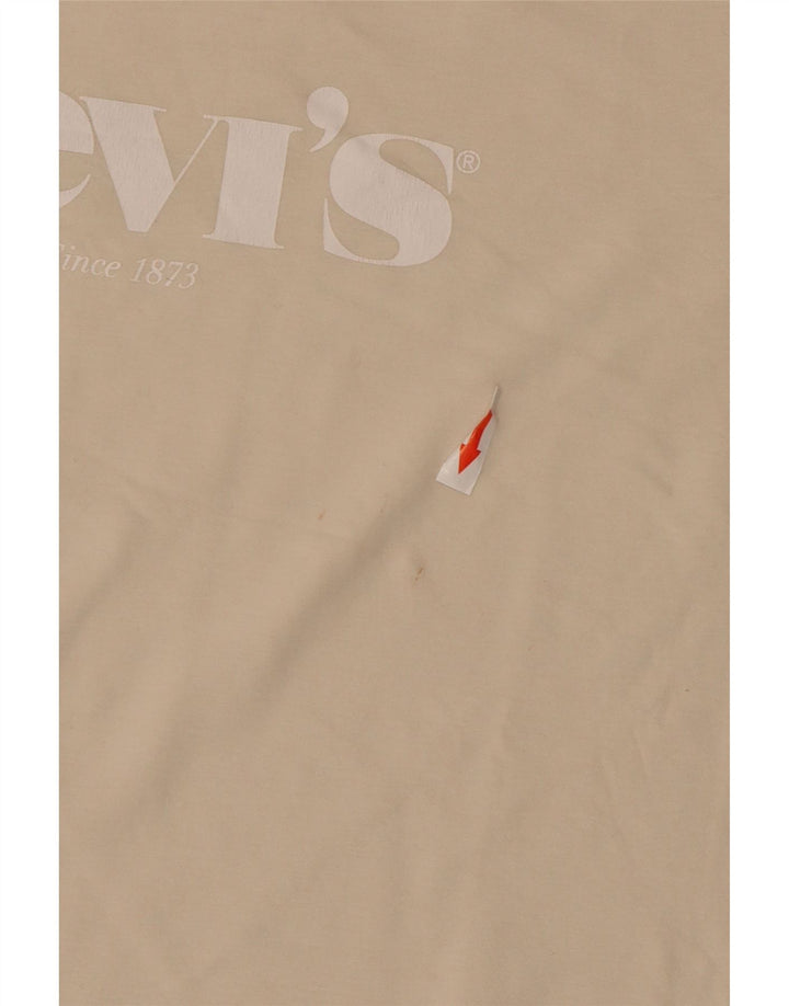 T-shirt grafica da donna Levi's Top grande in cotone beige