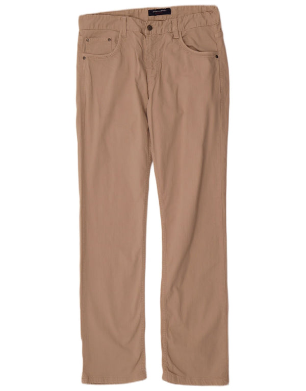Pantaloni chino slim da uomo Pierre Cardin piccoli W36 L33 cotone beige